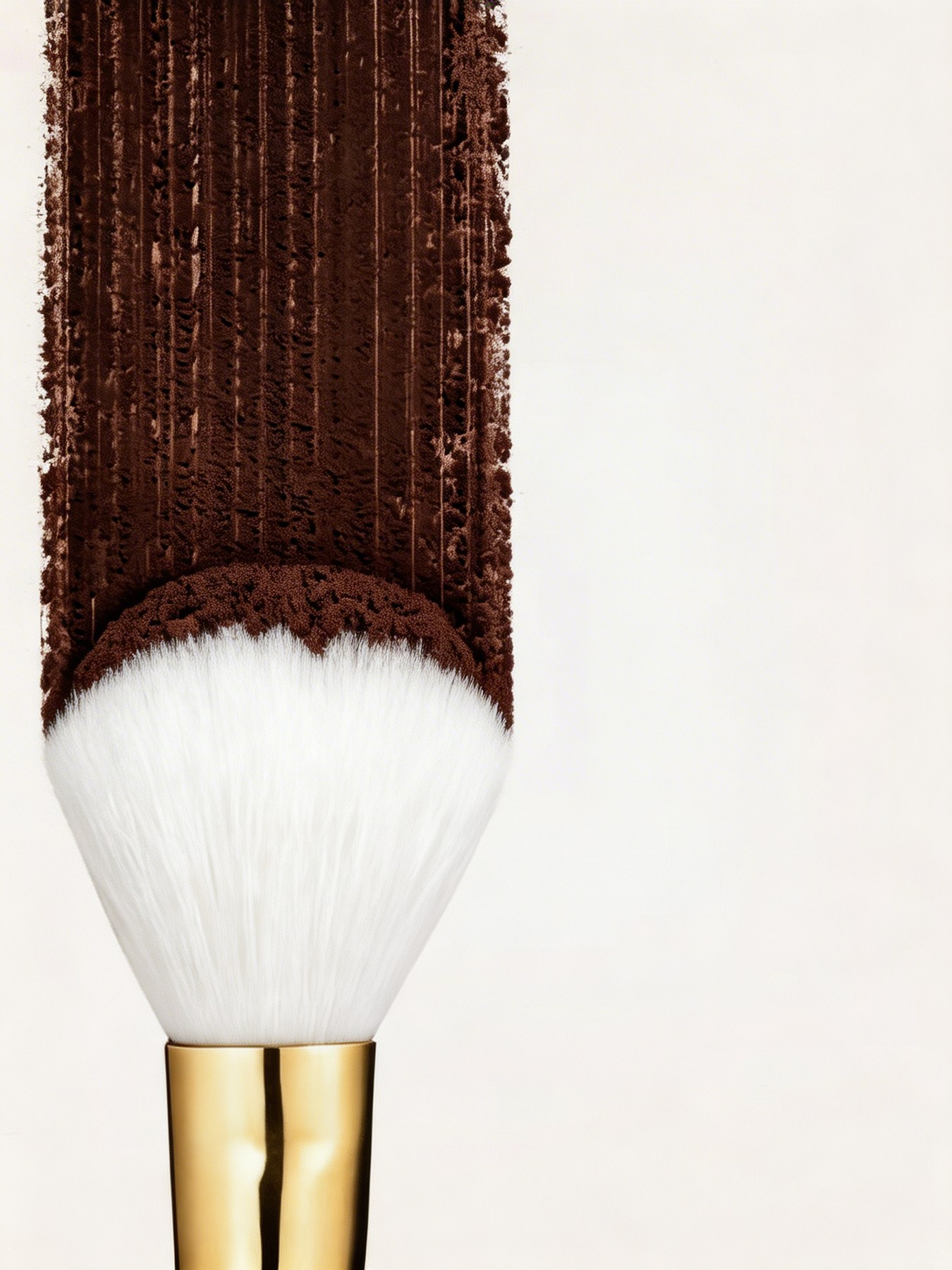 Make-up-Pinsel mit dunkler Pigmentspur